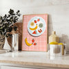 space Fruit Kitchen Art Poster vibrant orange subtle gray eye wall fresh touch dining area unique gift personal decor accent unframed options today