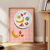 space Fruit Kitchen Art Poster vibrant orange subtle gray eye wall fresh touch dining area unique gift personal decor accent unframed options today