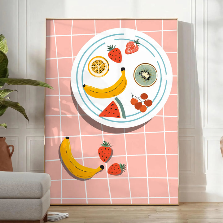 Fruit Kitchen Art 1 Travel Poster High Quality Frame Premium Print Home Decor Color