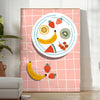 space Fruit Kitchen Art Poster vibrant orange subtle gray eye wall fresh touch dining area unique gift personal decor accent unframed options today