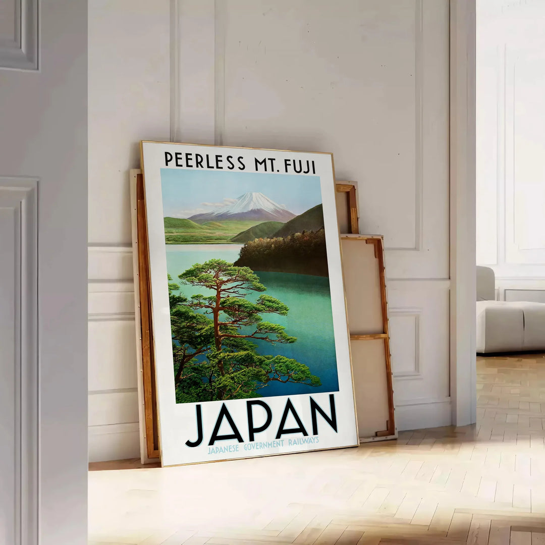 Fuiji Japan Travel Poster Print Travel Poster High Quality Frame Premium Print Home Decor Color