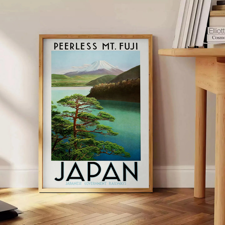 Fuiji Japan Travel Poster Print Travel Poster High Quality Frame Premium Print Home Decor Color