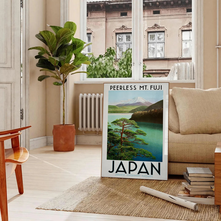 Fuiji Japan Travel Poster Print Travel Poster High Quality Frame Premium Print Home Decor Color