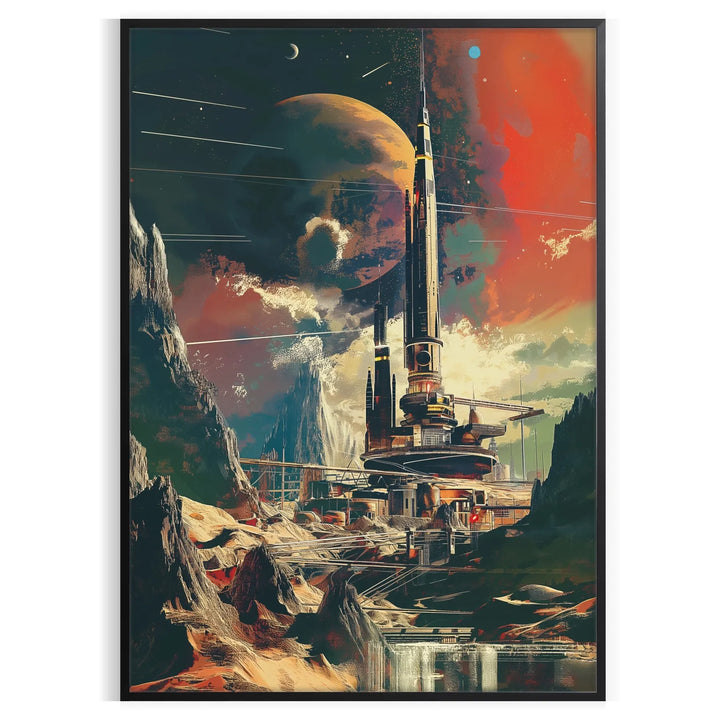 Affiche de peinture d'affiche de bâtiment de futurisme Poster 