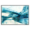 allure Futurism Building Watercolor Poster serene blue gray tones captivating wall art style sophistication ideal gift centerpiece space standalone piece
