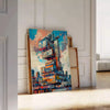 space captivating futurism building poster green blue hues stunning wall art ideal gift lovers modern print visionary touch room standalone piece environment