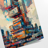 space captivating futurism building poster green blue hues stunning wall art ideal gift lovers modern print visionary touch room standalone piece environment