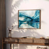allure Futurism Building Watercolor Poster serene blue gray tones captivating wall art style sophistication ideal gift centerpiece space standalone piece