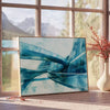 allure Futurism Building Watercolor Poster serene blue gray tones captivating wall art style sophistication ideal gift centerpiece space standalone piece