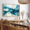 allure Futurism Building Watercolor Poster serene blue gray tones captivating wall art style sophistication ideal gift centerpiece space standalone piece