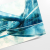 allure Futurism Building Watercolor Poster serene blue gray tones captivating wall art style sophistication ideal gift centerpiece space standalone piece