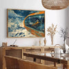 space captivating futurism travel poster sleek shades gray green perfect wall art modern decor lovers distinctive artwork unique gift A4 cm A0 dimensions