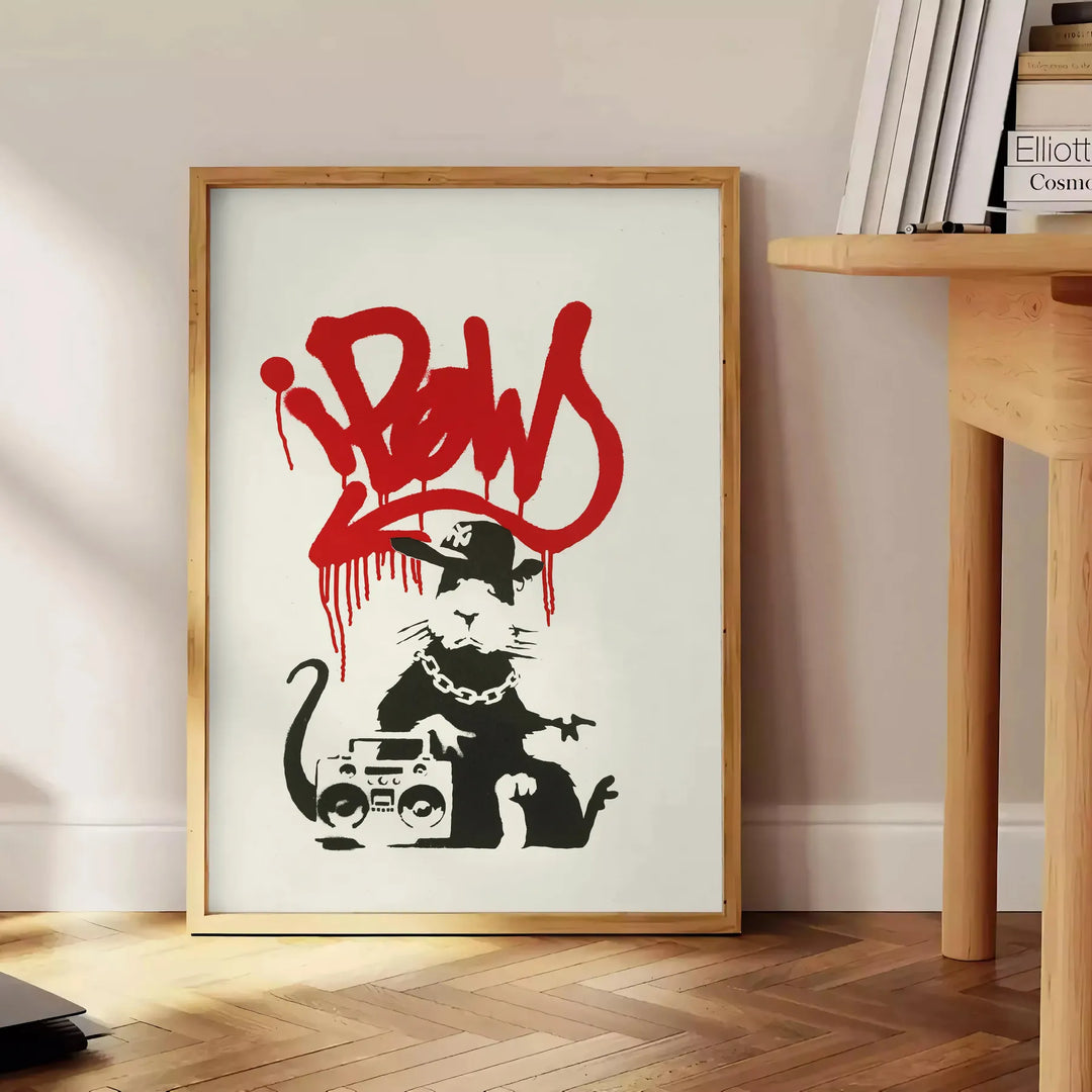 Gangsta Rabbit Animal Art Print Travel Poster High Quality Frame Premium Print Home Decor Color