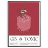 élégante Affiche thème cocktail tonic nuances noir brun un cadeau unique une touche sophistiquée intérieur cadre