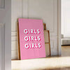 space Girls motivational poster elegant brown white hues wall art piece ideal gift occasion various print sizes A4 cm A0