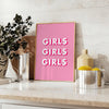 space Girls motivational poster elegant brown white hues wall art piece ideal gift occasion various print sizes A4 cm A0