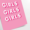 space Girls motivational poster elegant brown white hues wall art piece ideal gift occasion various print sizes A4 cm A0