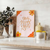 affiche Les filles motivation couleurs chaleureuses marron orange cadeau idéal solidarité féminine formats A4 cm A0