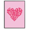 une atmosphère motivation positive affiche vibrante Bonne ambiance espace tons orange rose éclatants cadeau version cadre