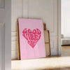 space Good Vibes Only motivational poster vibrant orange pink hues stunning wall art perfect positivity style home office ideal gift ones unframed options