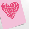 une atmosphère motivation positive affiche vibrante Bonne ambiance espace tons orange rose éclatants cadeau version cadre