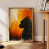 splash warmth space vibrant goose art poster orange red hues statement wall piece unique gift variety sizes A4 cm A0 décor stunning artwork today