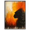 bold statement space striking gorilla poster vibrant shades orange red wall art unique gift sizes A4 cm A0 decor dynamic artwork today