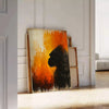 bold statement space striking gorilla poster vibrant shades orange red wall art unique gift sizes A4 cm A0 decor dynamic artwork today