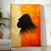 bold statement space striking gorilla poster vibrant shades orange red wall art unique gift sizes A4 cm A0 decor dynamic artwork today