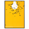 space stunning orange white poster vibrant graphics contemporary design wall art unique gift artwork lively touch room sizes A4 cm A0