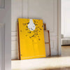 space stunning orange white poster vibrant graphics contemporary design wall art unique gift artwork lively touch room sizes A4 cm A0