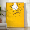 space stunning orange white poster vibrant graphics contemporary design wall art unique gift artwork lively touch room sizes A4 cm A0