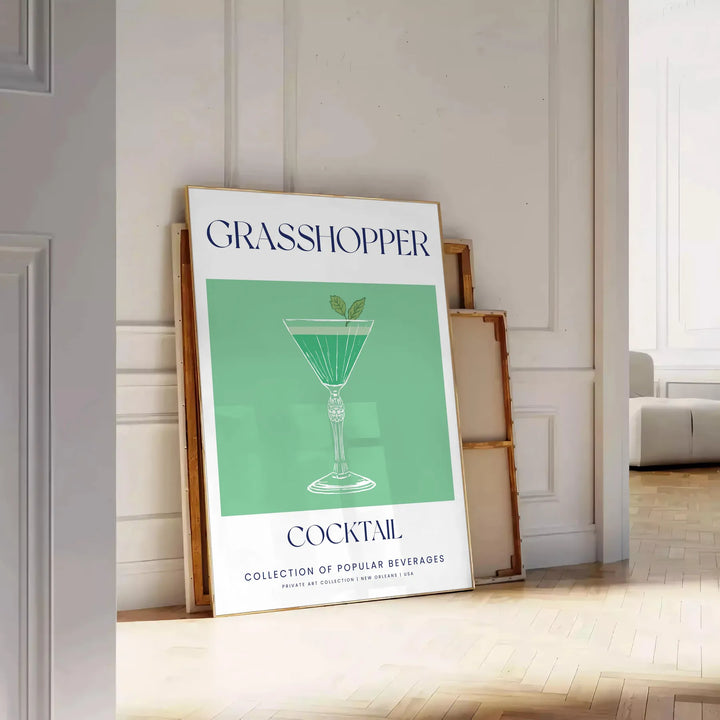 Grasshopper Cocktail Wall Art Travel Poster High Quality Frame Premium Print Home Decor Color