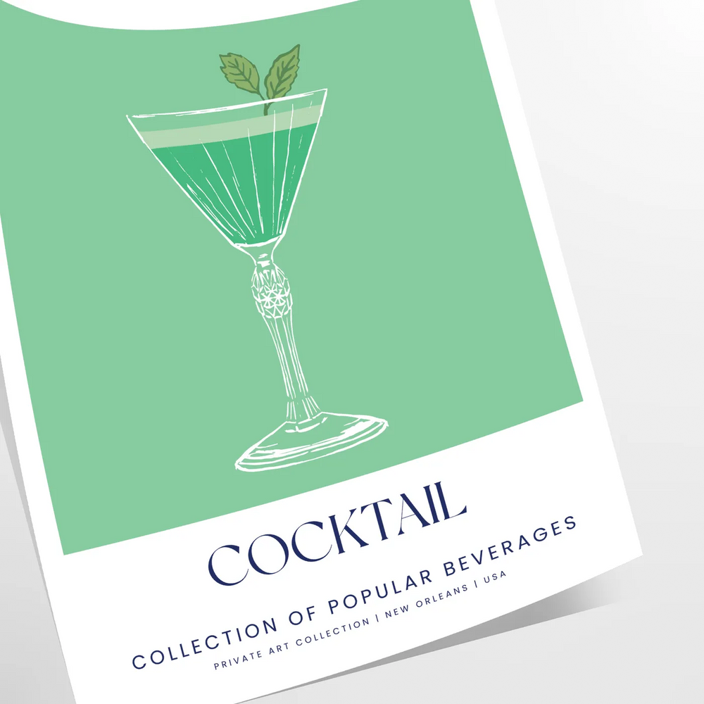 Grasshopper Cocktail Wall Art Travel Poster High Quality Frame Premium Print Home Decor Color