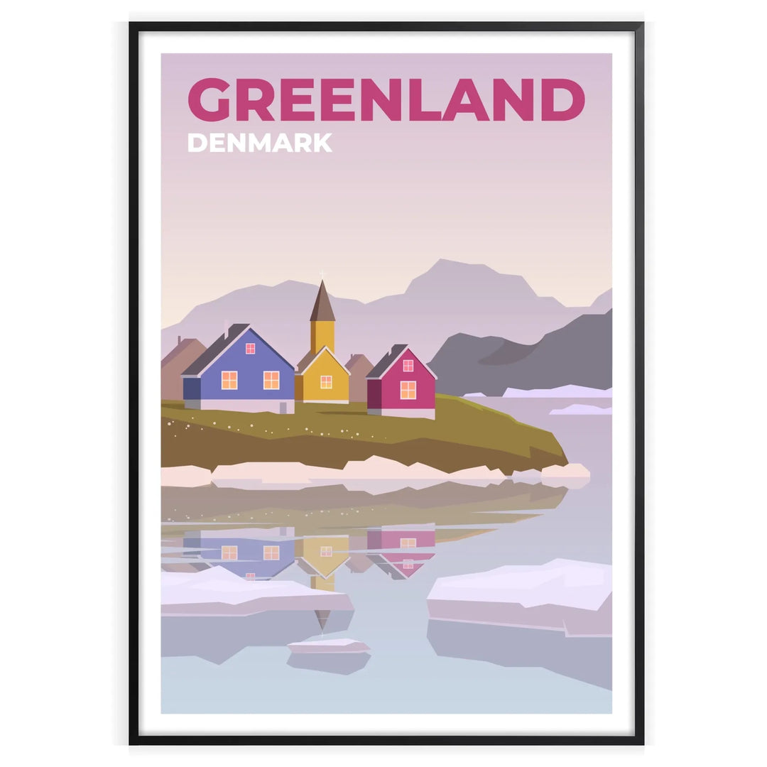 Greenland Poster Denmark Travel Print home deco premium print affiche locadina wall art home office vintage decoration