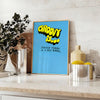 nostalgia groovy flower print poster vibrant yellow bold black stunning ripple barrel art effect wall space unique artwork unforgettable gift sizes A4 cm A0