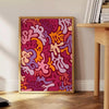 space groovy poster lava lamp fluid design rich brown vibrant orange wall art unique gift touch retro charm room various sizes A4 cm A0