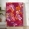 space groovy poster lava lamp fluid design rich brown vibrant orange wall art unique gift touch retro charm room various sizes A4 cm A0