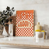 art motivation groovy affiche vibrante tons orange marron espace un cadeau unique disponible version cadre