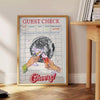 vibrant guest check cheers graphic art green orange hues captivating poster perfect wall unique gift space bold design frameless variants versatile decor appeal
