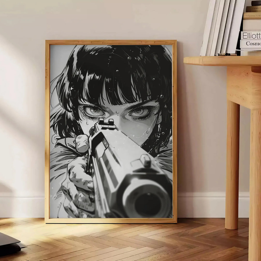 Gun Manga Wall Art Travel Poster High Quality Frame Premium Print Home Decor Color