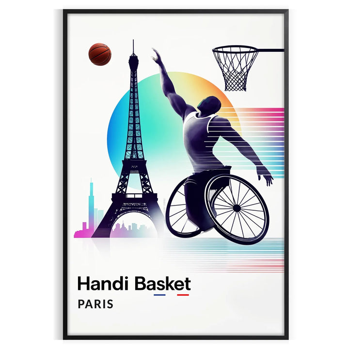 Handi Basket Paris Poster Travel Poster High Quality Frame Premium Print Home Decor Color