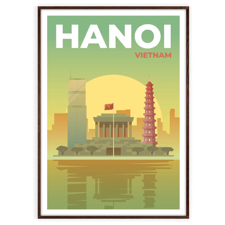 Affiche de voyage imprimée à Hanoï