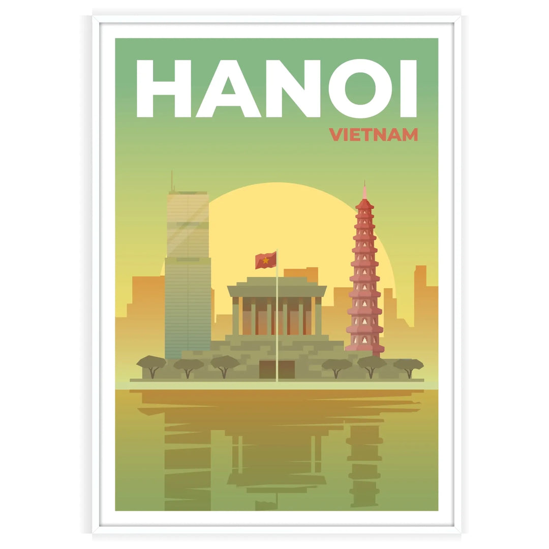 Affiche de voyage imprimée à Hanoï