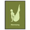 harmonie yoga affiche verte idéale sérénité équilibre espace un cadeau dimensions A4 cm A0