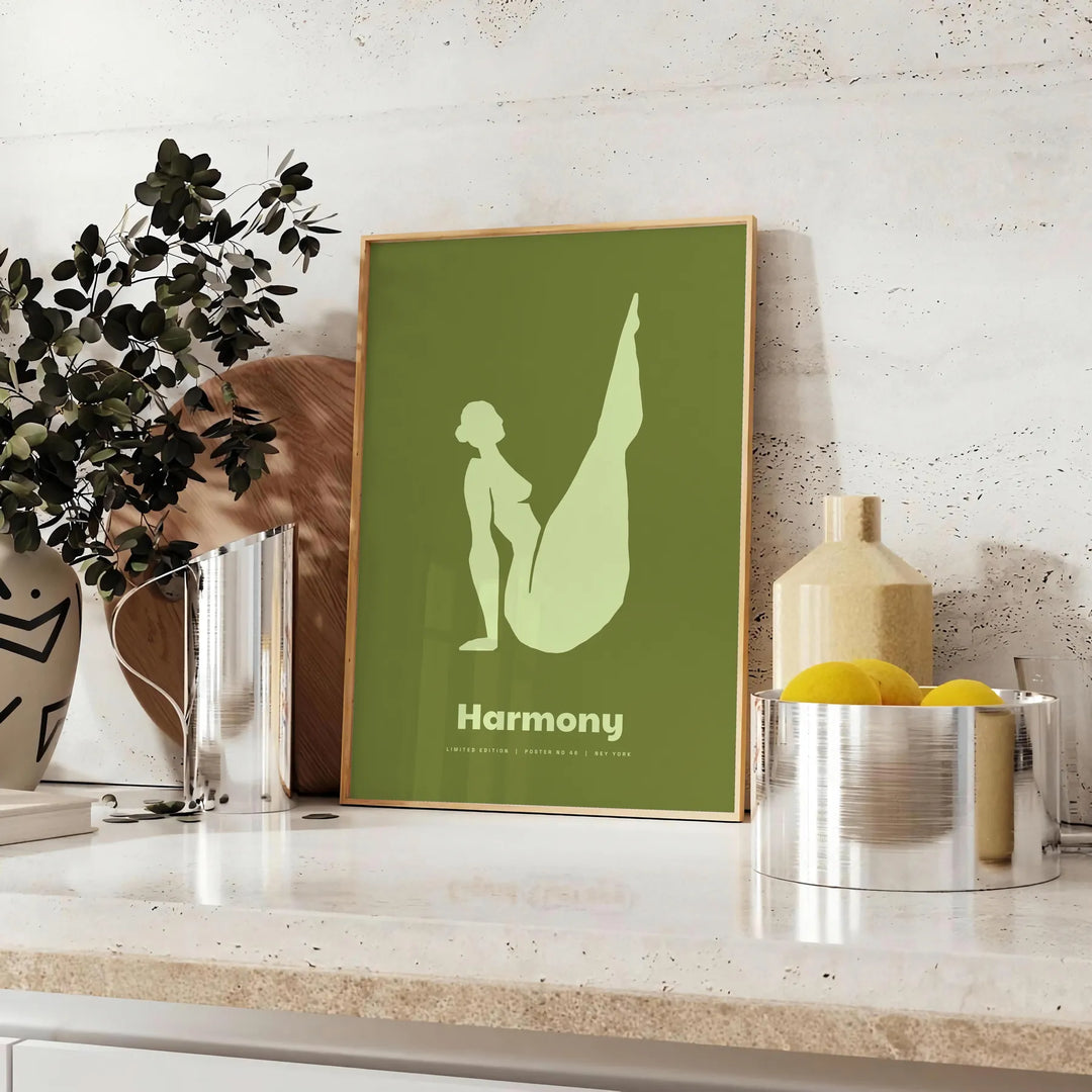 Harmony Yoga Wall Art Travel Poster High Quality Frame Premium Print Home Decor Color