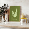 harmonie yoga affiche verte idéale sérénité équilibre espace un cadeau dimensions A4 cm A0