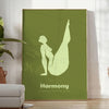 harmonie yoga affiche verte idéale sérénité équilibre espace un cadeau dimensions A4 cm A0