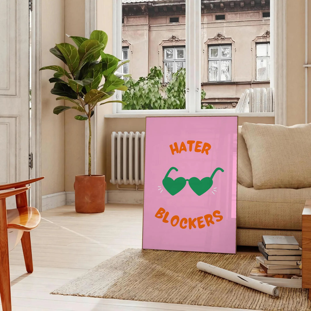 Hater Blookers Art Print Travel Poster High Quality Frame Premium Print Home Decor Color