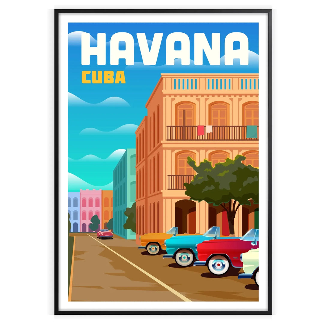 Havana Print Cuba Travel Poster home deco premium print affiche locadina wall art home office vintage decoration